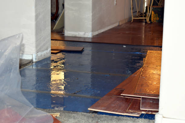 Professional Flood Cleanup technician working in Highlands, NJ